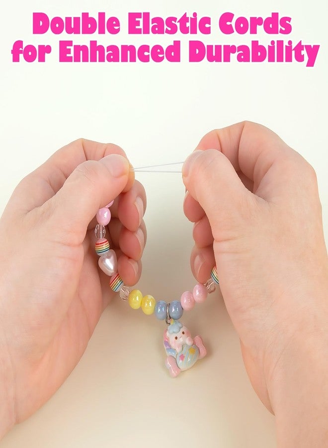 Niceup 9PCS Unicorn Bracelets for Girls, Elastic Beaded Charm Bracelets with Glitter Unicorns, Pastel Colors, Perfect for Party Favors, Birthday Goodie Bags & Pretend Play - Image 5